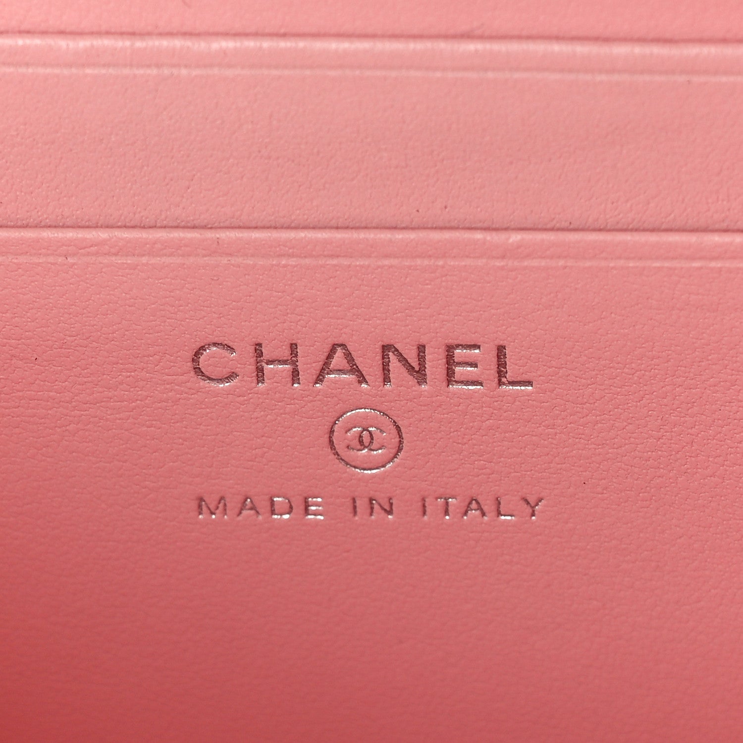 Chanel Caviar Quilted Striped CC Filigree Clutch With Chain Pink White 6 of 10