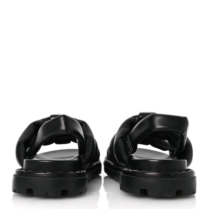 Prada Nappa Padded Blow 20mm Slingback Sandals 40 Black 6 of 12