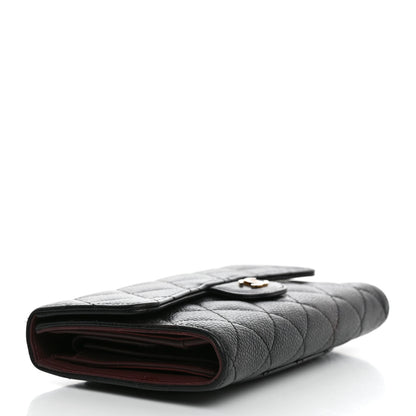 Chanel Caviar Quilted Large Flap Wallet Black 4 of 9