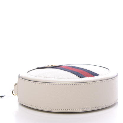 Gucci Textured Calfskin Web Mini Ophidia Round Shoulder Bag Mystic White 4 of 11