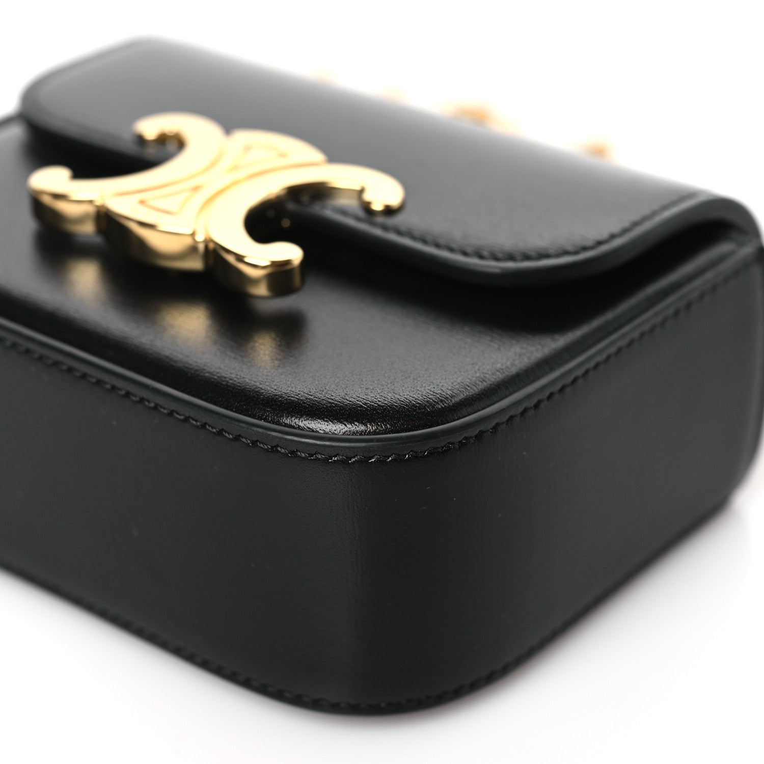 Celine Shiny Calfskin Mini Chain Claude Black 8 of 8