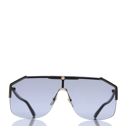 Gucci Metal Rimless Square Sunglasses GG0291S Blue Gold 6 of 7