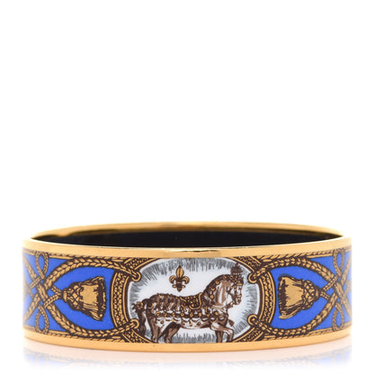 Hermes Enamel Printed Wide Grand Apparat Bracelet 65 3 of 6