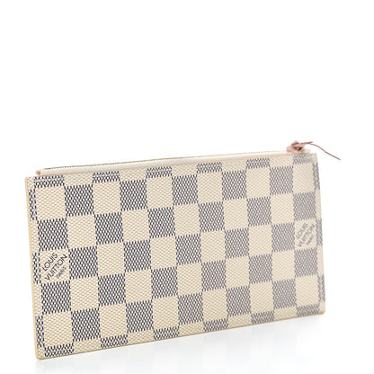 Louis Vuitton Damier Azur Felicie Chain Wallet Zippered Insert Rose Ballerine 2 of 5