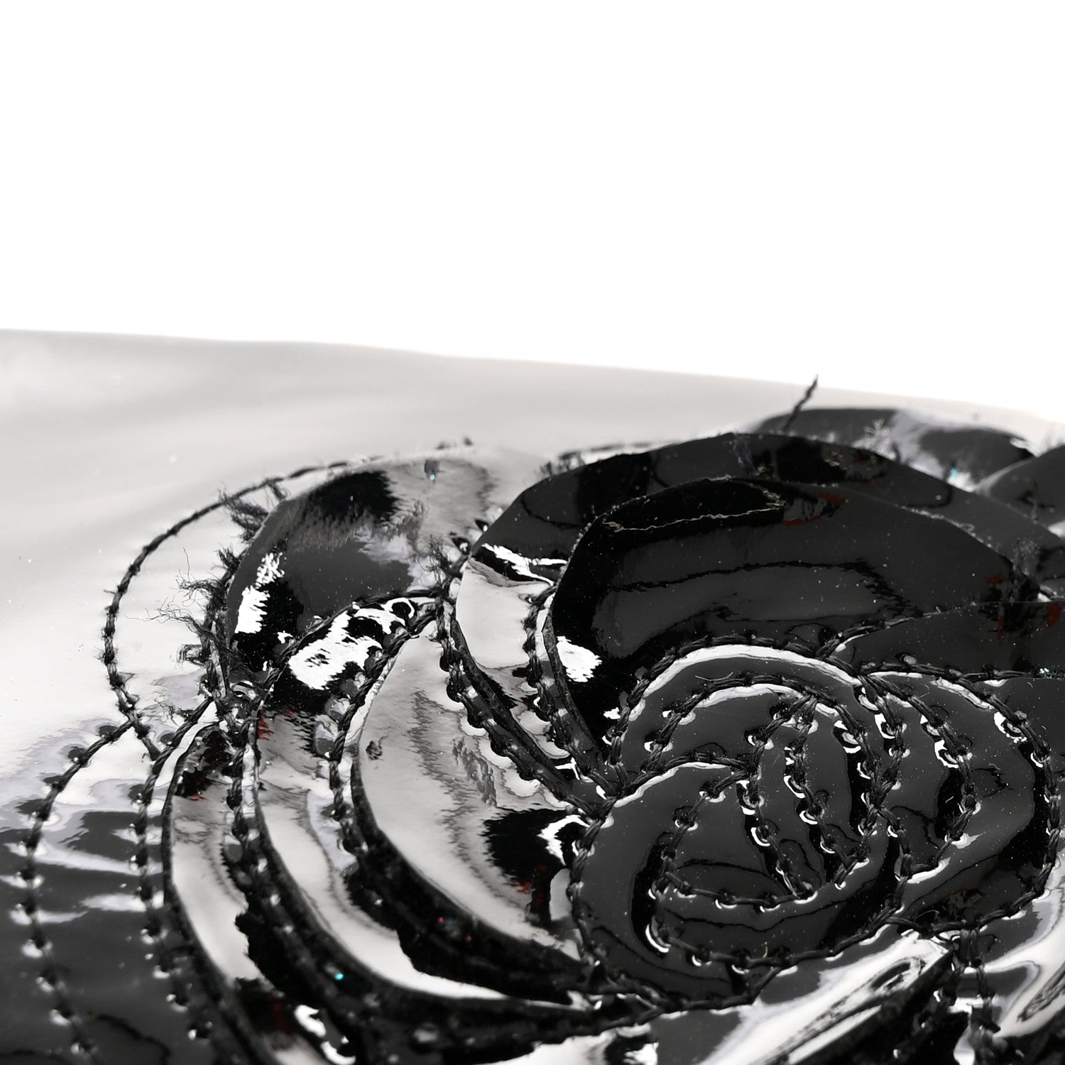 Chanel Patent Camellia Shoulder Bag Black 17 of 18