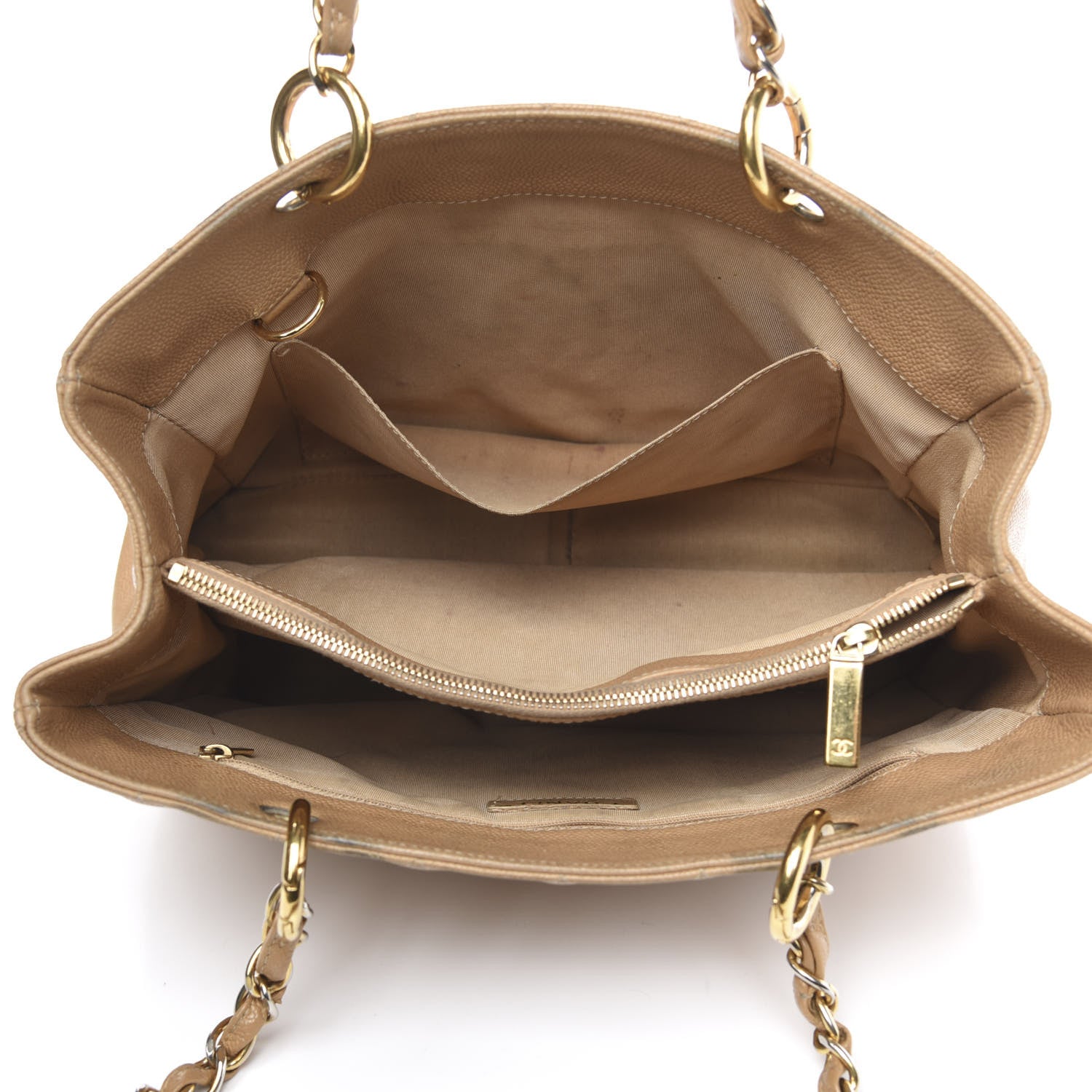 Chanel Caviar Quilted Grand Shopping Tote GST Beige Clair 4 of 23