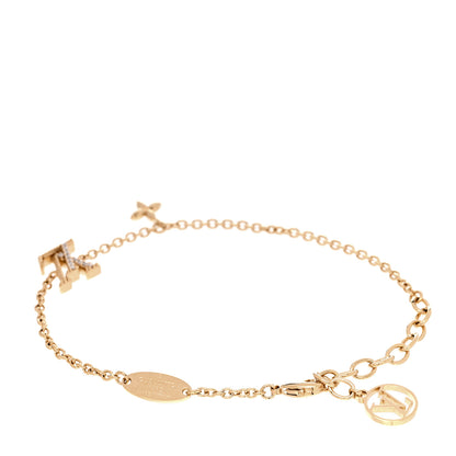 Louis Vuitton Metal Crystal LV Iconic Bracelet Gold 3 of 6