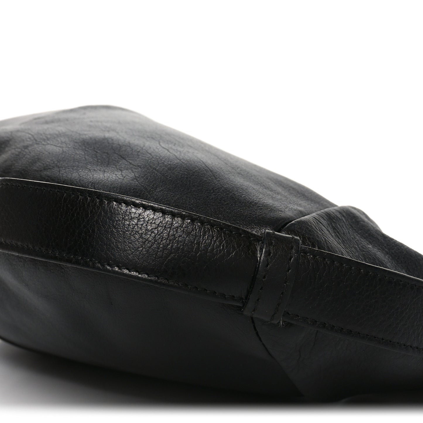 Calfskin Buffalo Horn Mombasa Hobo Black