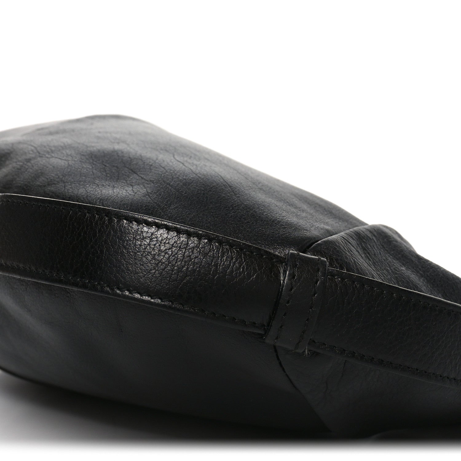 Saint Laurent Calfskin Buffalo Horn Mombasa Hobo Black 8 of 8
