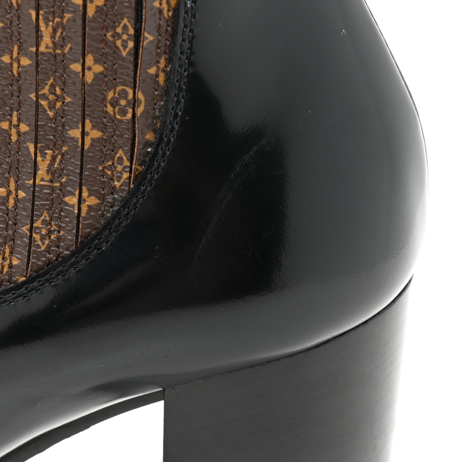 Louis Vuitton Patent Nano Monogram Ankle Star Trail Boots 38.5 Black 10 of 10
