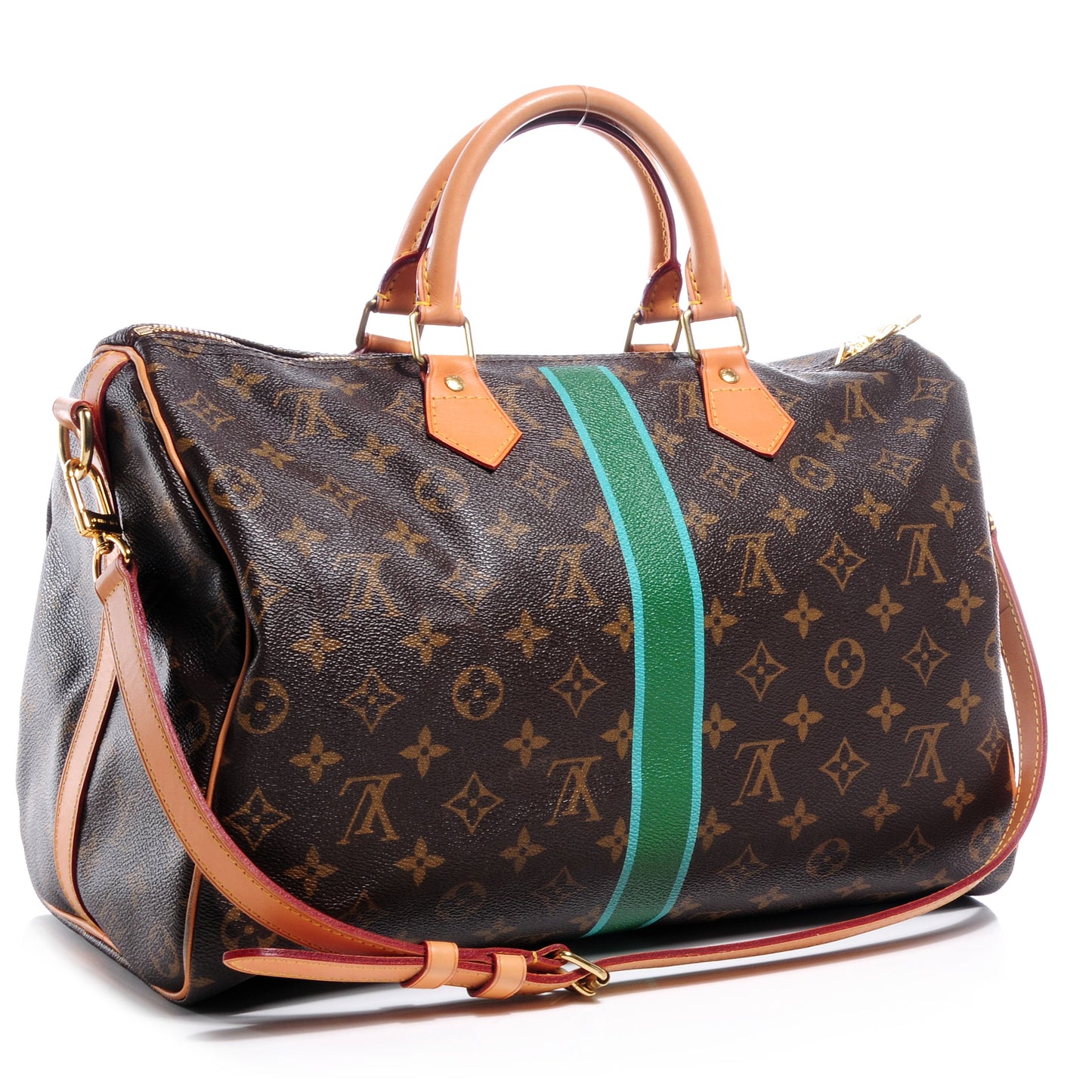 Monogram My LV Heritage Speedy Bandouliere 35 Vert and Blue Clair