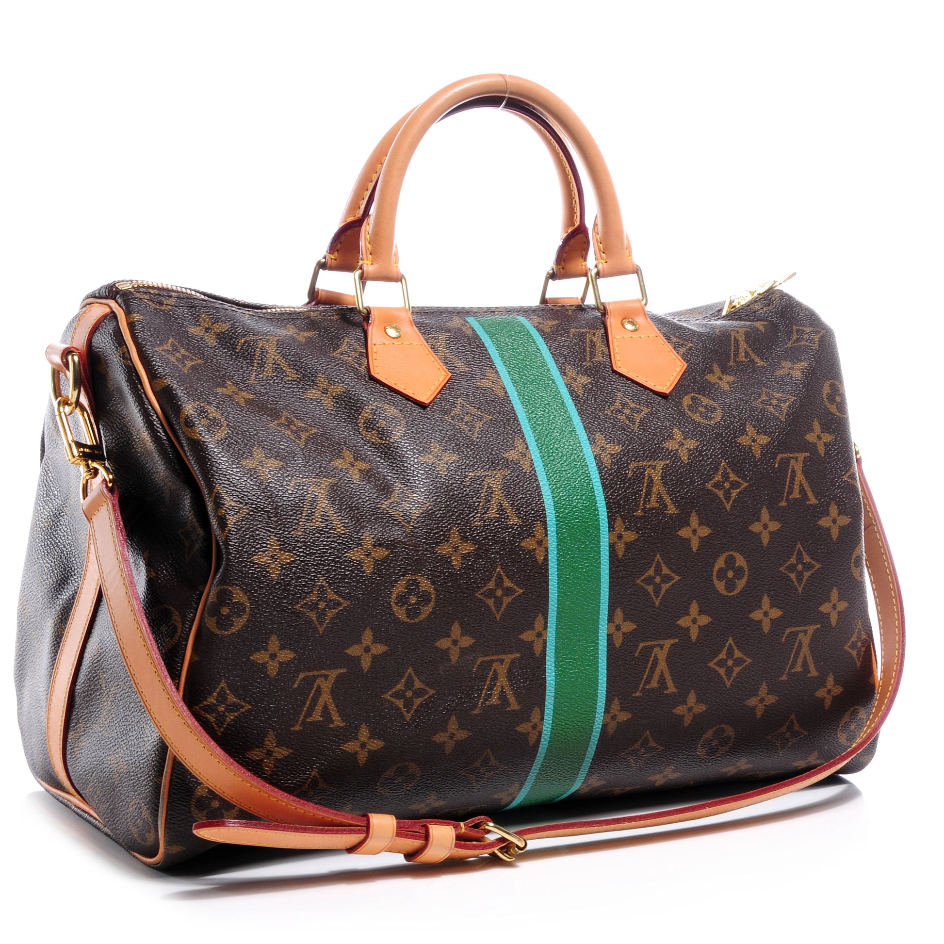Louis Vuitton Monogram My LV Heritage Speedy Bandouliere 35 Vert and Blue Clair 3 of 7