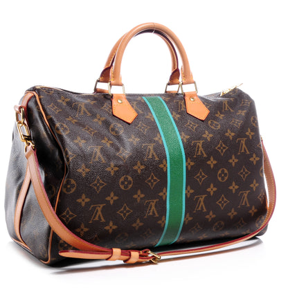 Louis Vuitton Monogram My LV Heritage Speedy Bandouliere 35 Vert and Blue Clair 3 of 7