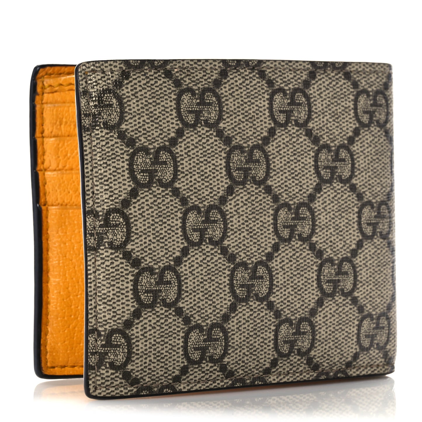 GG Supreme Monogram Neo Vintage Bi-Fold Wallet Beige Crop New Acero