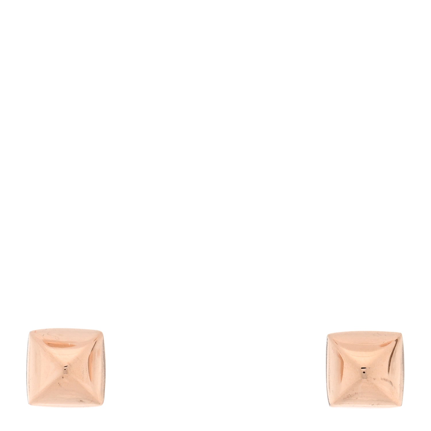 Hermes 18K Rose Gold Clou d'H Stud Earrings 1 of 5