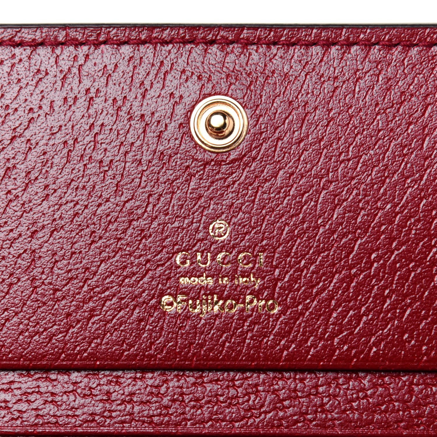 Gucci X DORAEMON Mini Vintage GG Supreme Monogram Card Case Wallet Beige Cherry Red 6 of 11