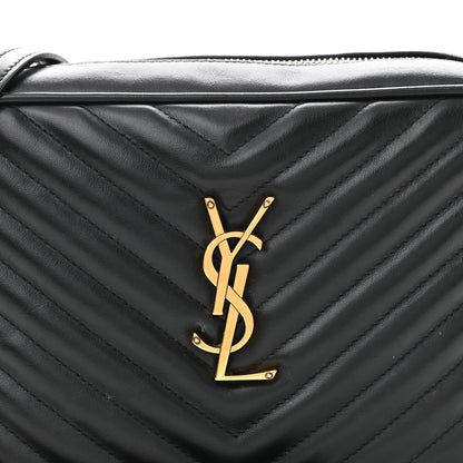 Saint Laurent Calfskin Matelasse Monogram Lou Camera Bag Black 8 of 10