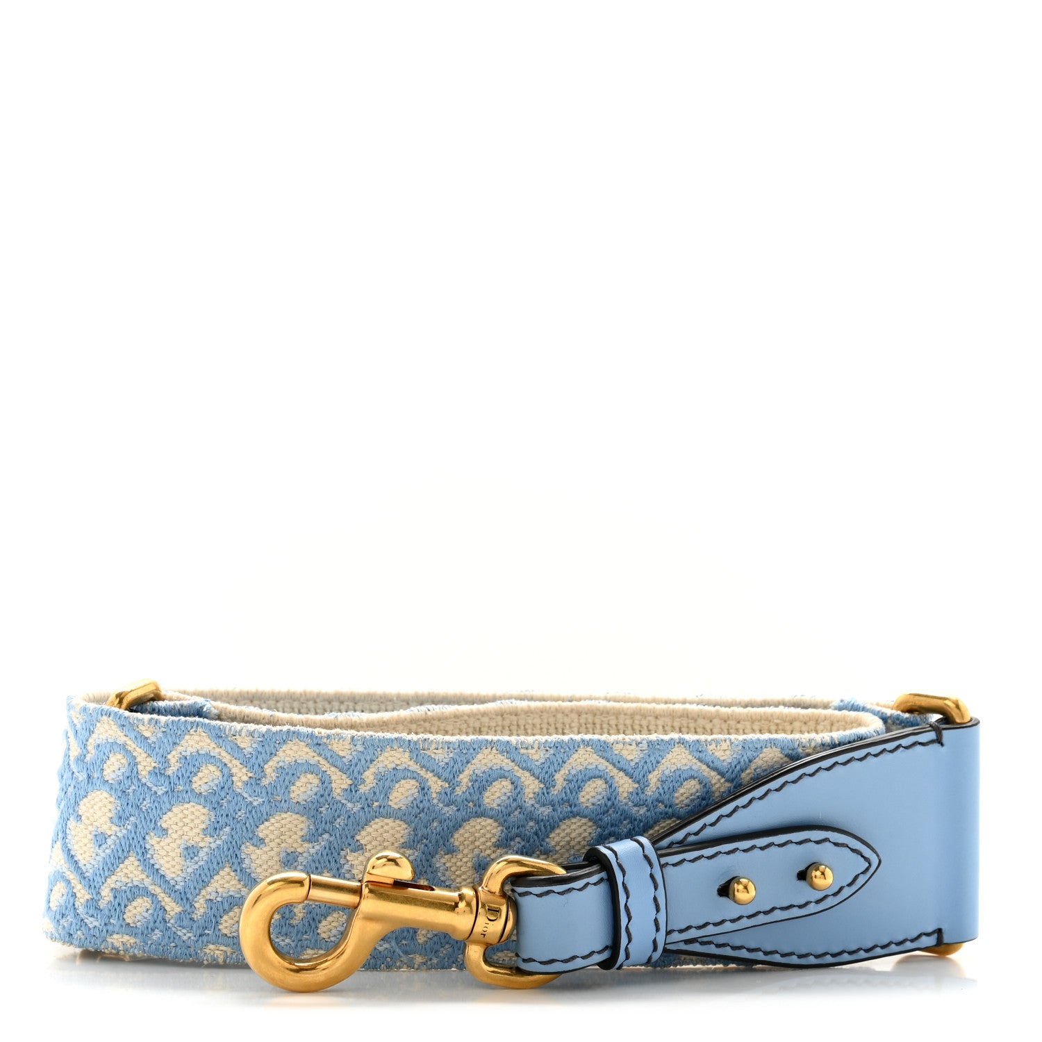 Christian Dior Oblique Adjustable Shoulder Strap Cornflower Blue 1 of 5