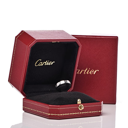 Cartier 18K White Gold Diamond 4mm LOVE Wedding Band Ring 50 5.25 6 of 6