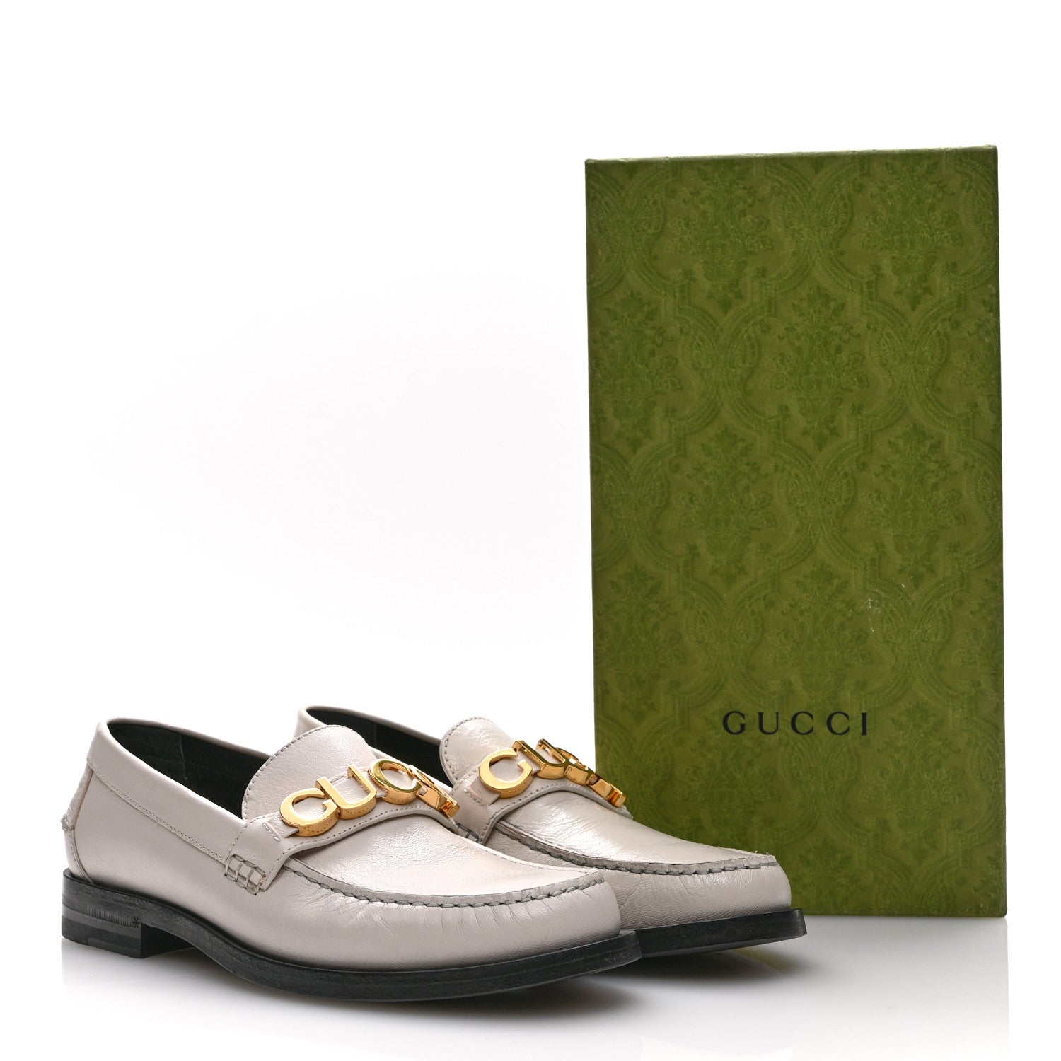 Gucci Goatskin Millennial Ribot Womens Cara Loafers 40 Mystic White 13 of 13