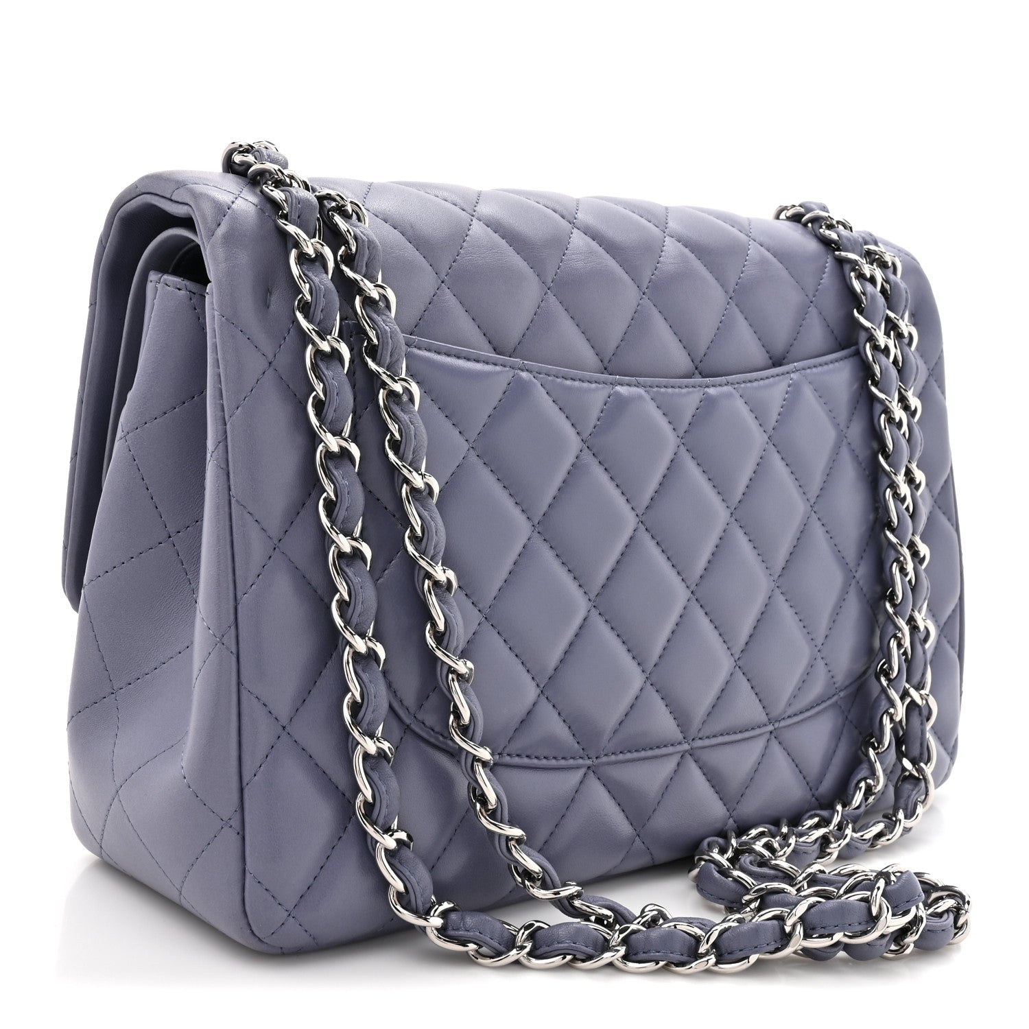 Chanel Lambskin Quilted Jumbo Double Flap Light Purple 3 of 10