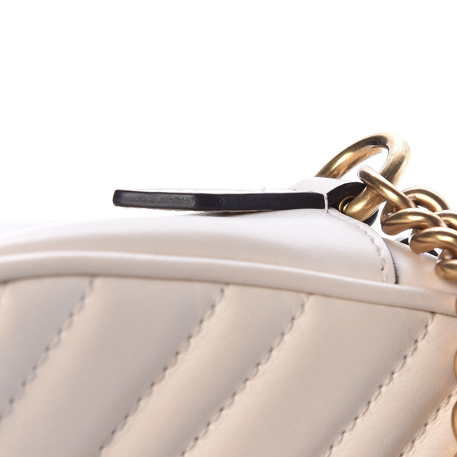 Gucci Calfskin Matelasse Small GG Marmont Chain Shoulder Bag White 11 of 11