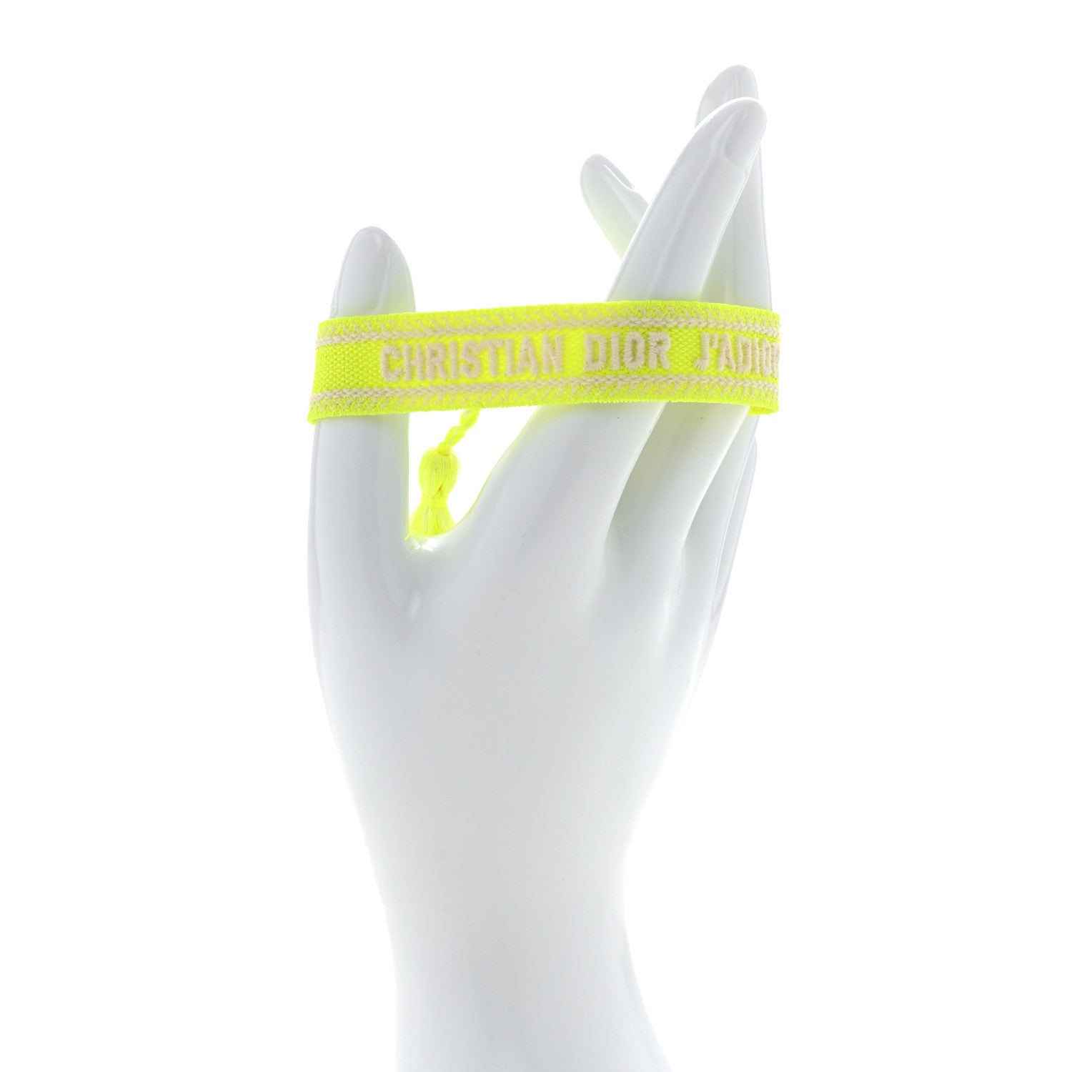 Christian Dior Woven Cotton Saint Tropez Friendship Bracelet Yellow 2 of 5