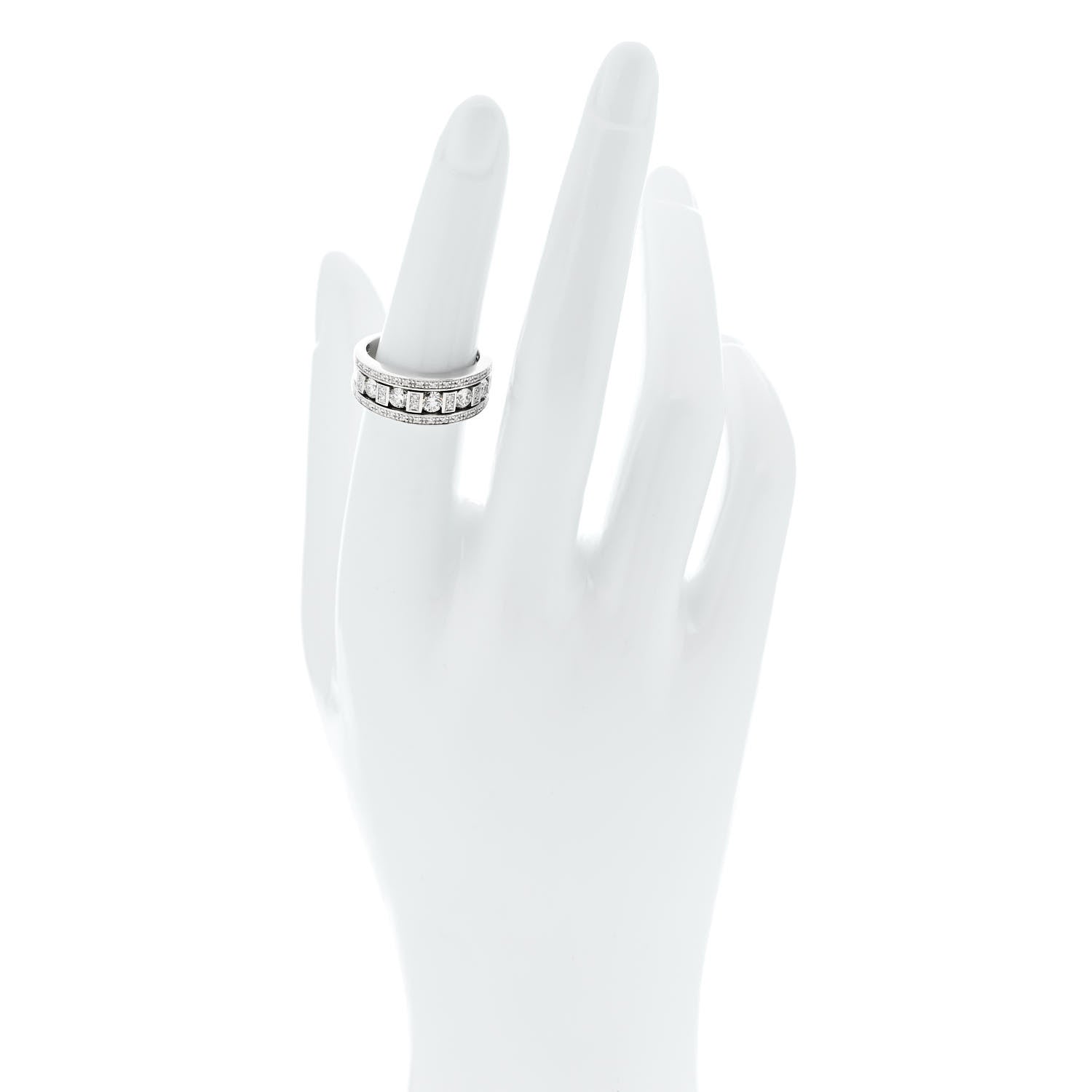 Damiani 18K White Gold Diamond Belle Epoque Band Ring 53 6.25 2 of 6