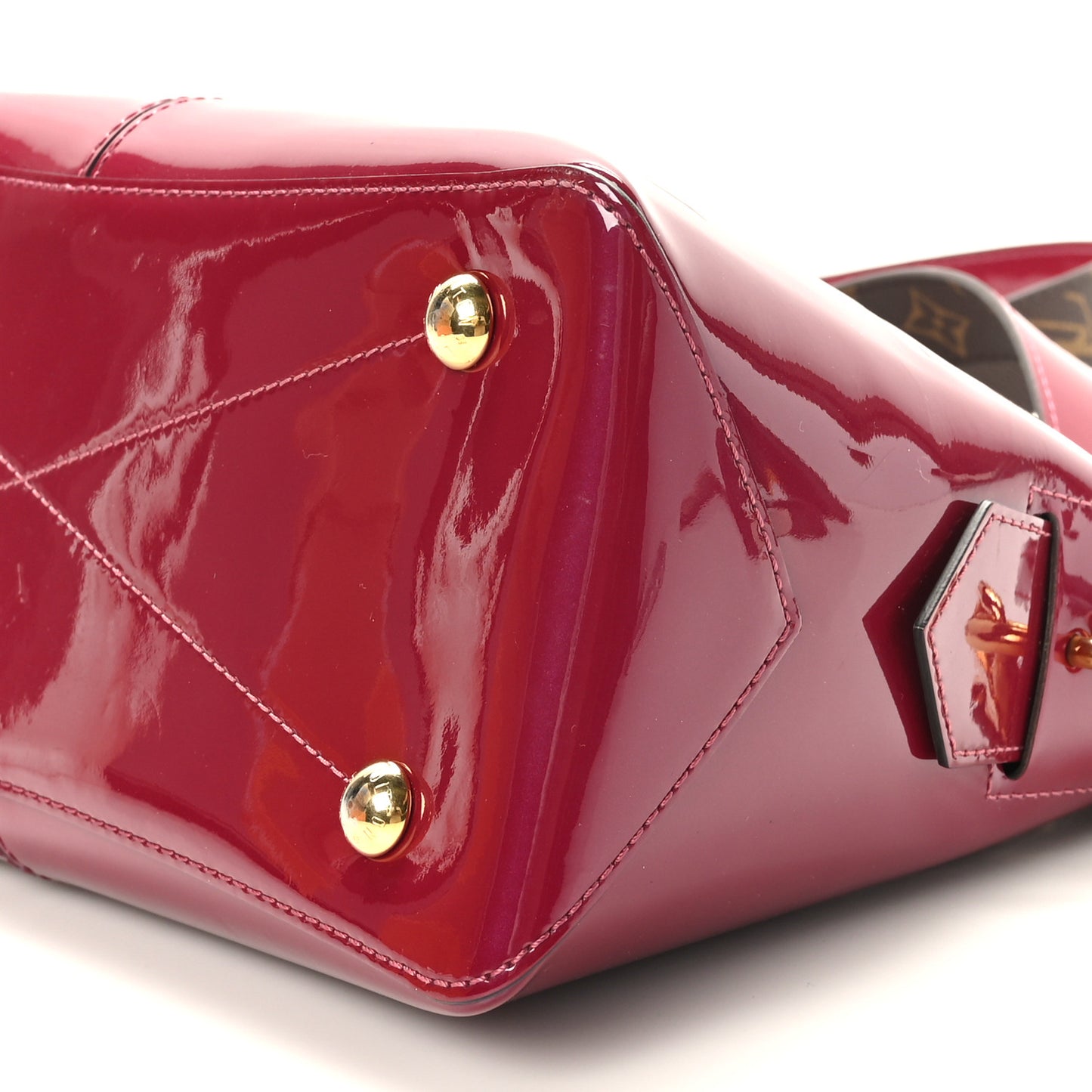 Patent Calfskin Miroir Tote Magenta