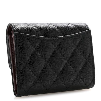Chanel Caviar Quilted Compact Flap Wallet Black 3 of 9
