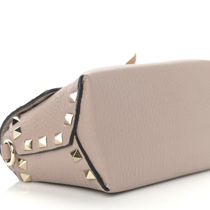 Valentino Garavani Pebbled Calfskin Mini Rockstud Crossbody Bag Poudre 9 of 10