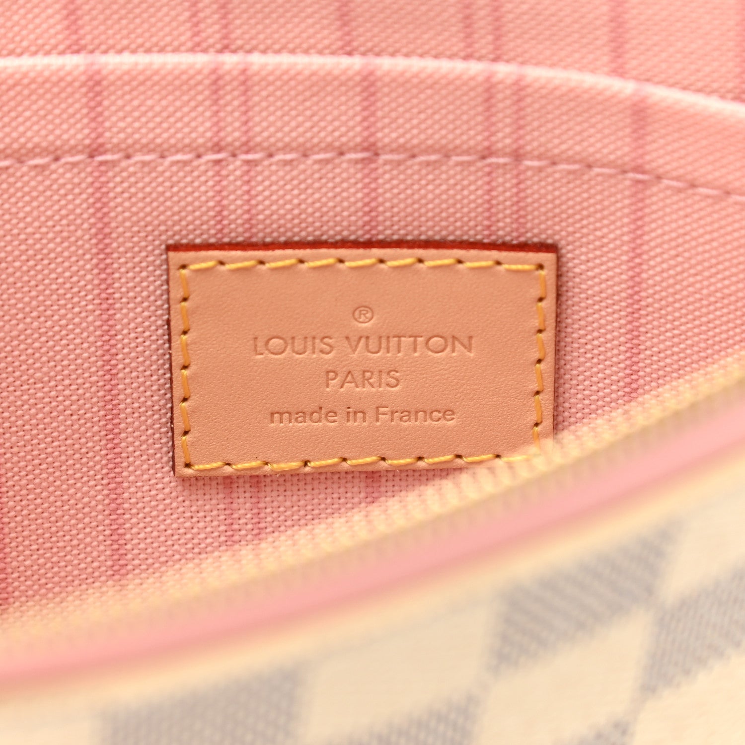 Louis Vuitton Damier Azur Neverfull MM GM Pochette Rose Ballerine 6 of 7