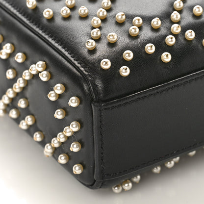 Christian Dior Lambskin Cannage Pearl Studded Small Lady D-Joy Black 7 of 7