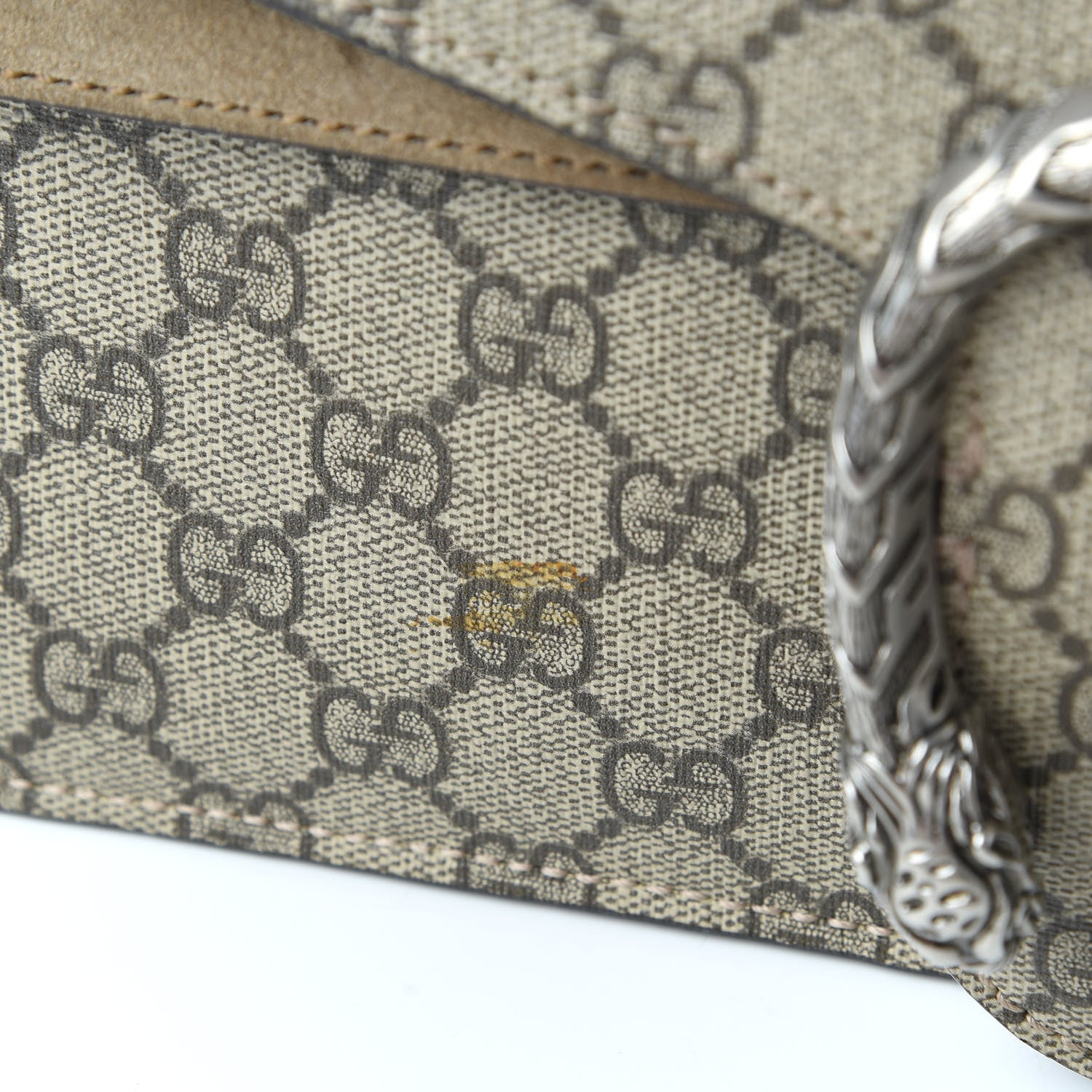 Gucci GG Supreme Monogram Small Dionysus Shoulder Bag Taupe 11 of 12