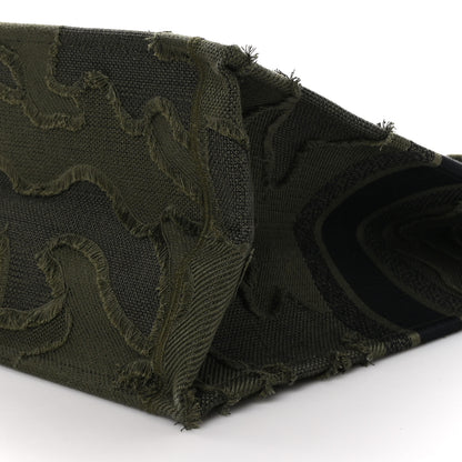Christian Dior Canvas Embroidered Camouflage Large Book Tote Green 9 of 9