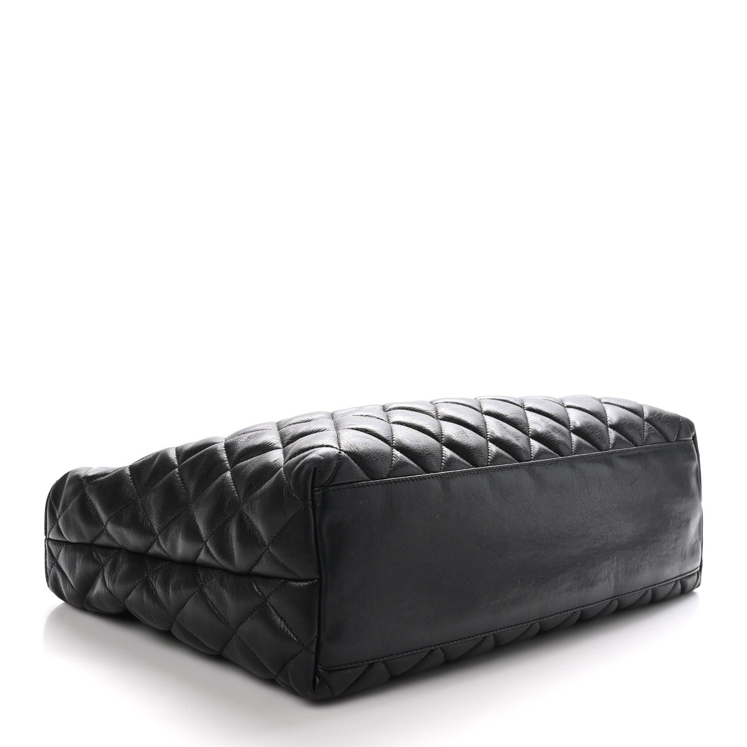 Chanel Lambskin Quilted Medium New Bubble North South Tote Black 4 of 11