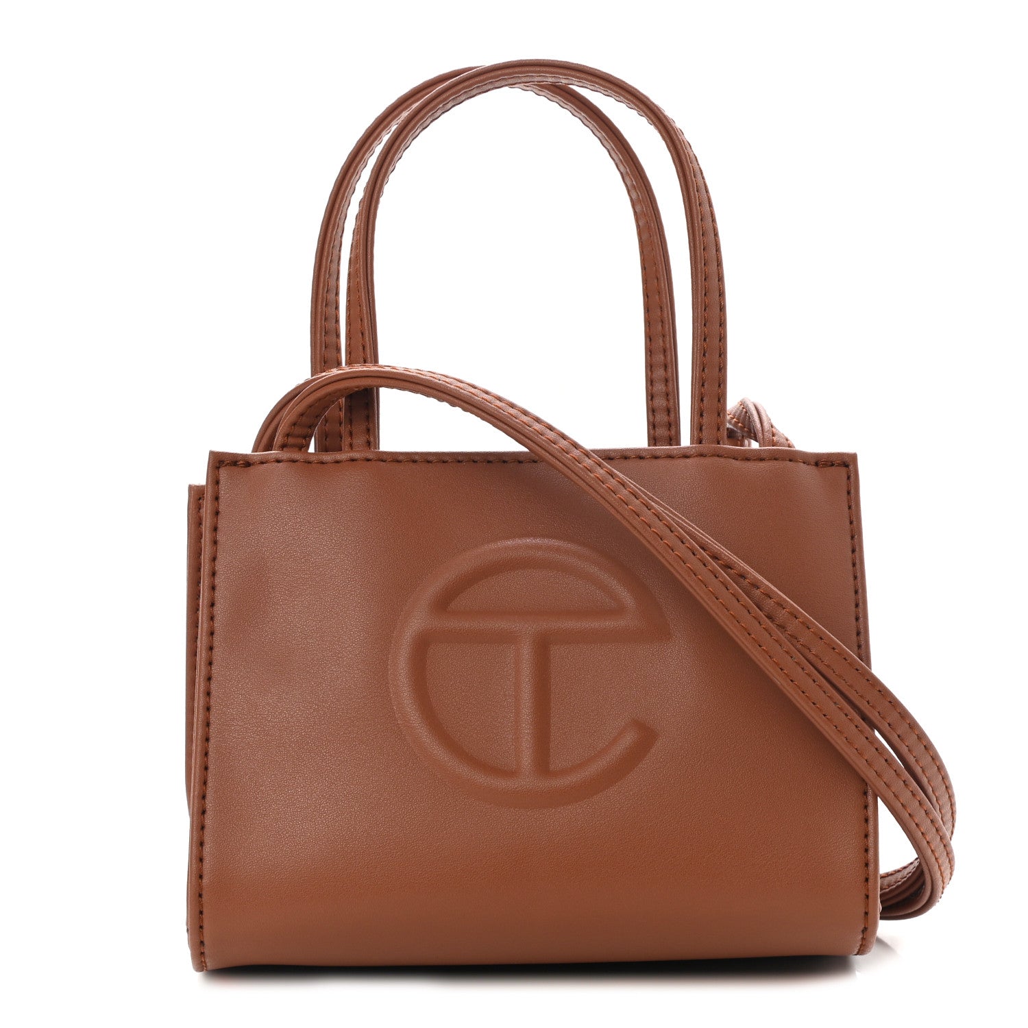 Telfar Vegan Leather Small Shopping Bag Tan 1 of 10