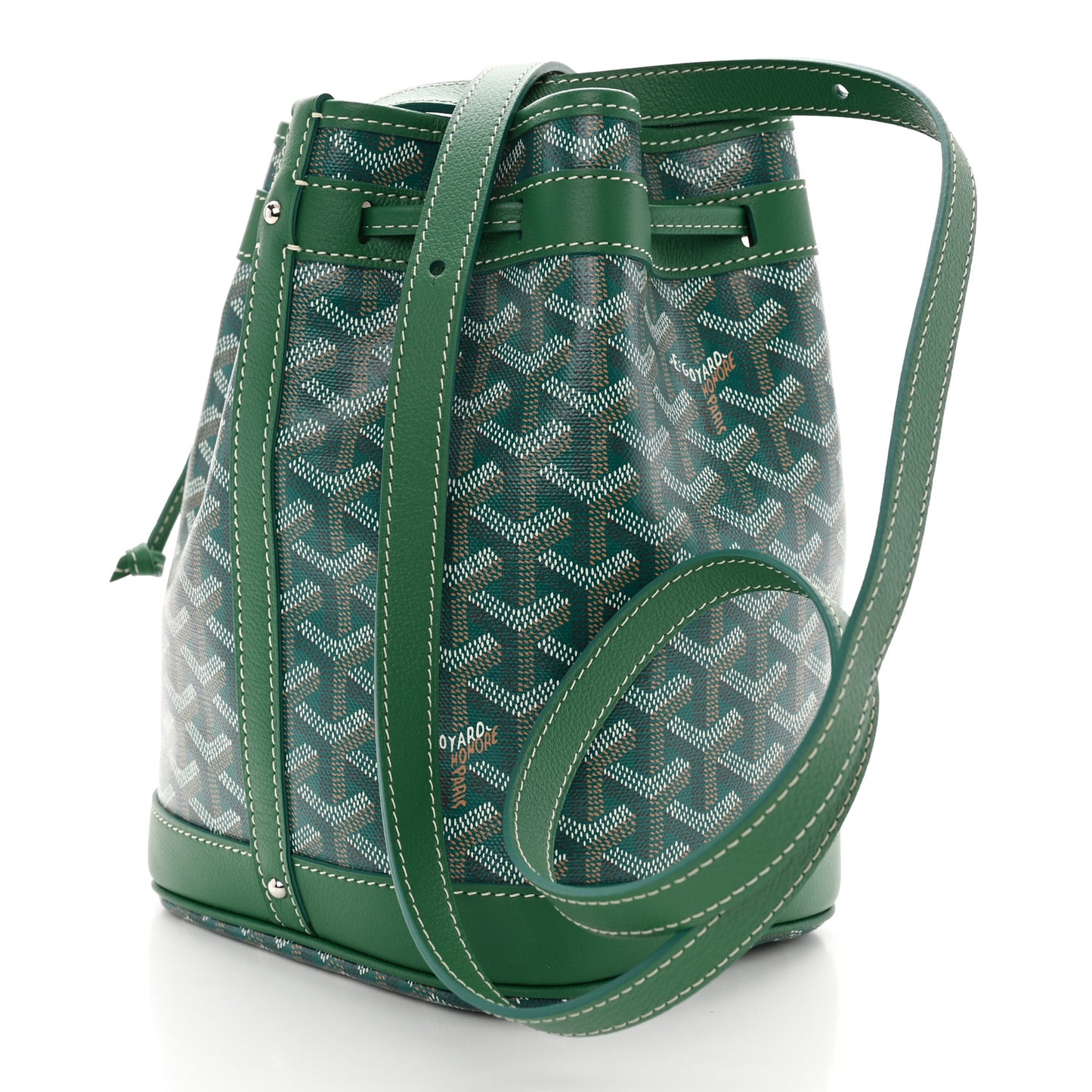 Goyardine Petit Flot Bucket Bag PM Green