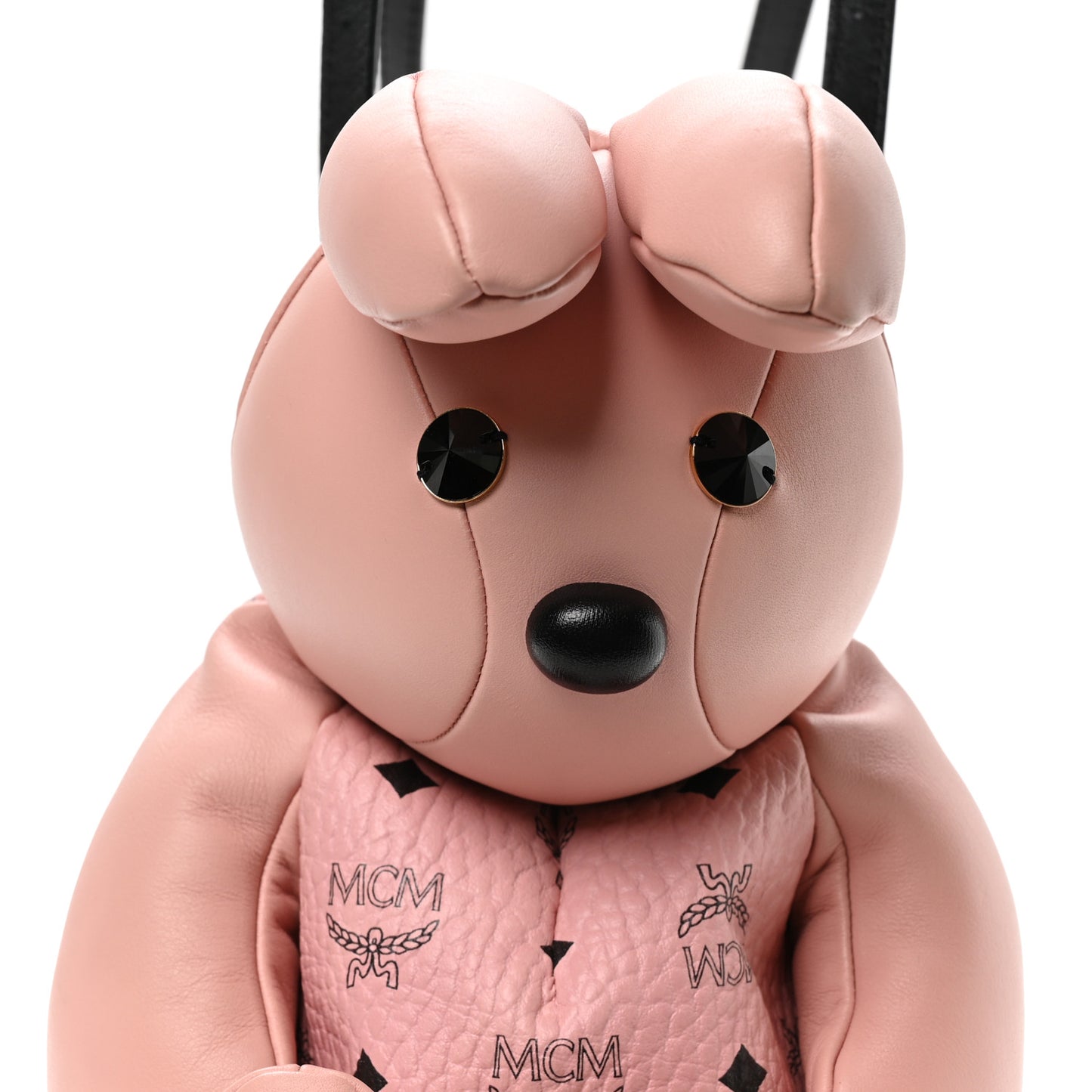 Calfskin Visetos Rabbit Zoo Doll Backpack Soft Pink