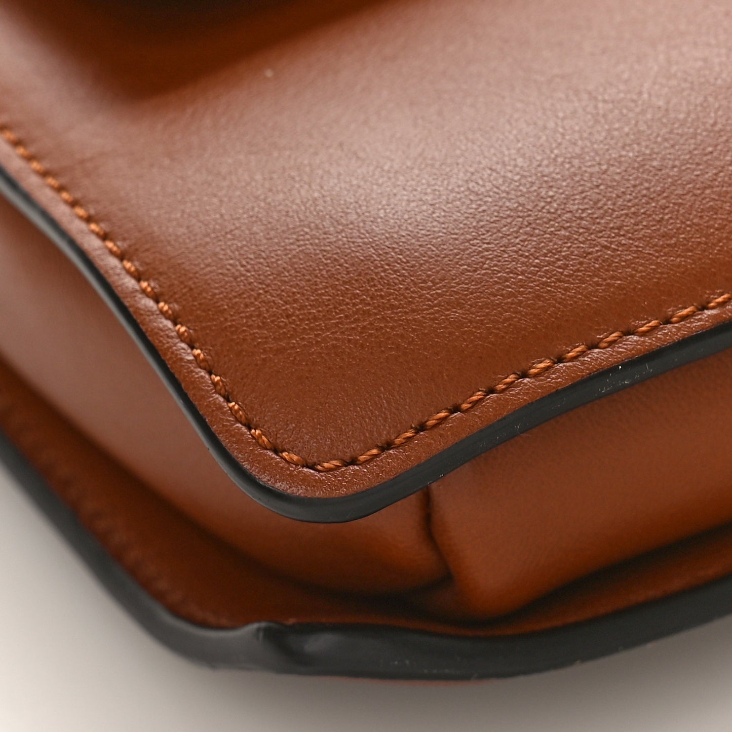 Suede Calfskin Small Faye Shoulder Bag Tobacco