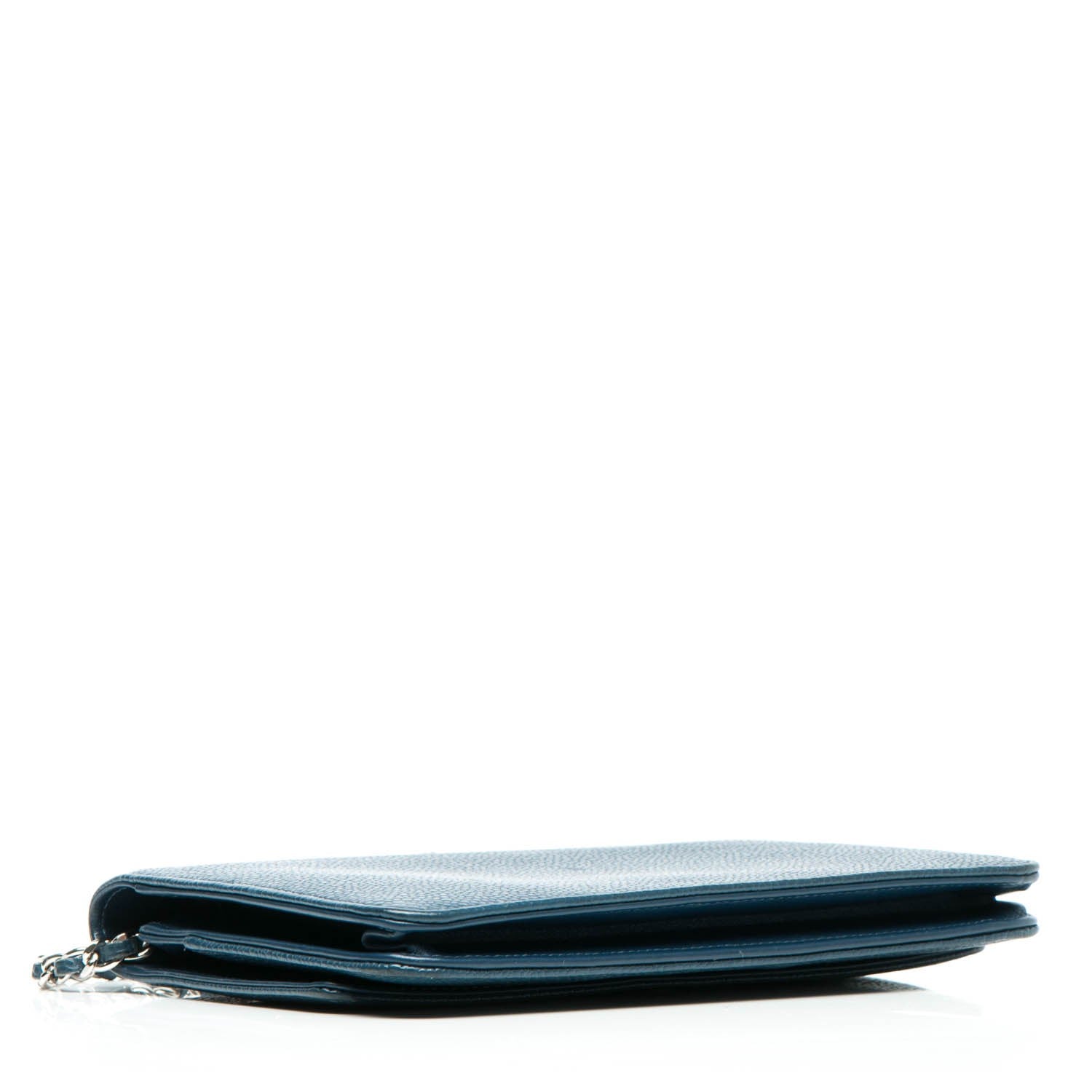 Chanel Caviar Timeless CC Wallet On Chain WOC Blue 9 of 11