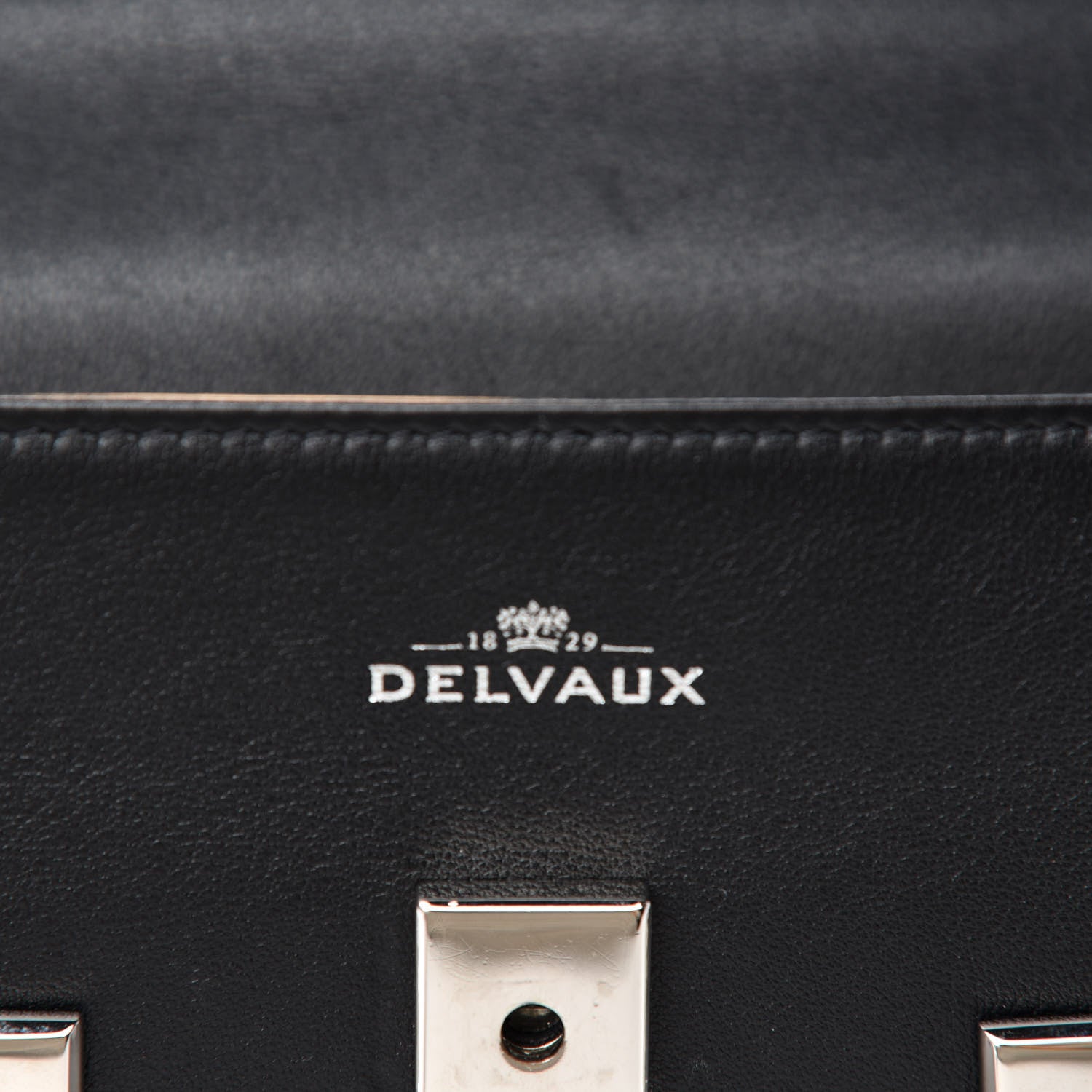 Delvaux Calfskin MM Tempete Satchel Black 9 of 11