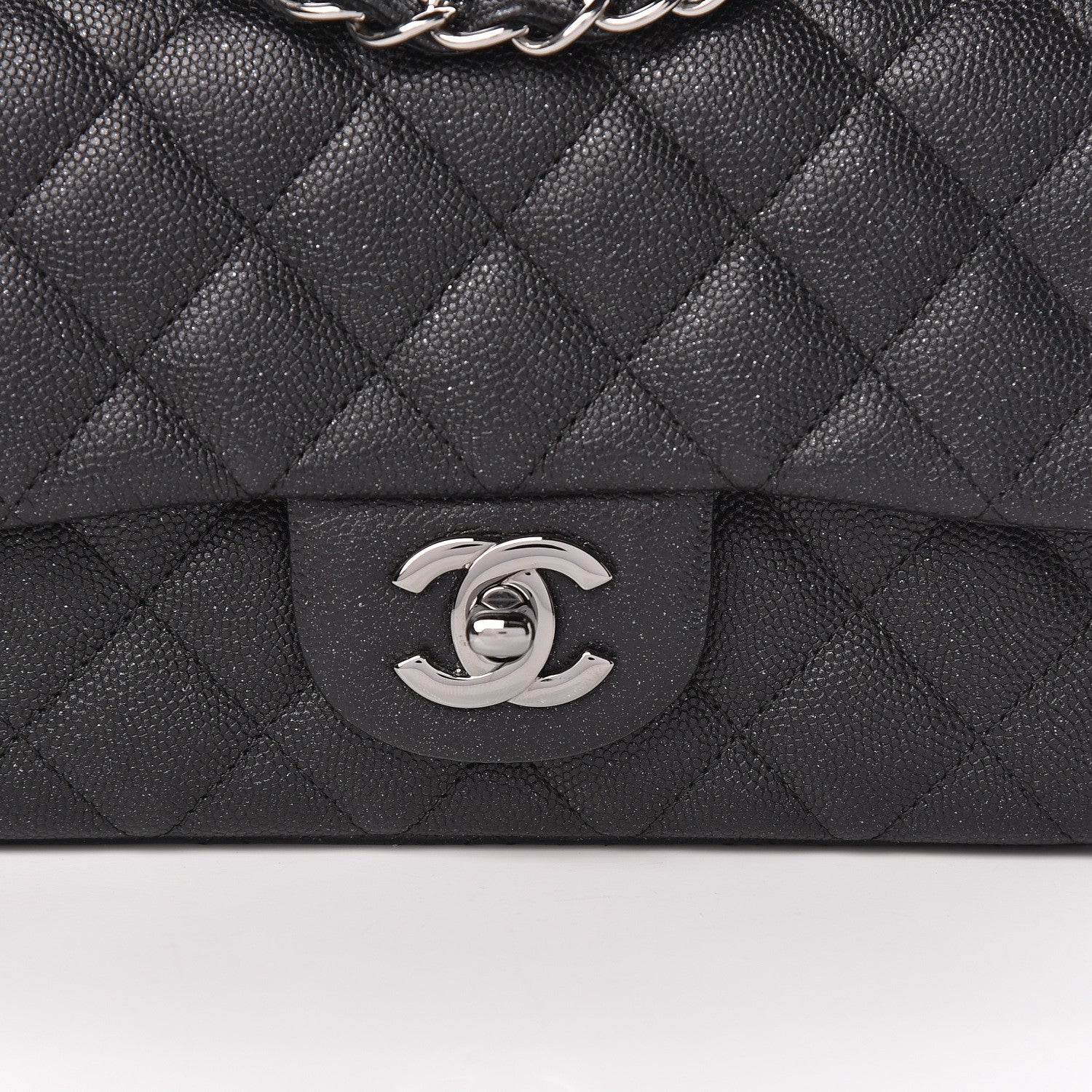 Chanel Iridescent Caviar Quilted Mini Rectangular Flap Black 8 of 12