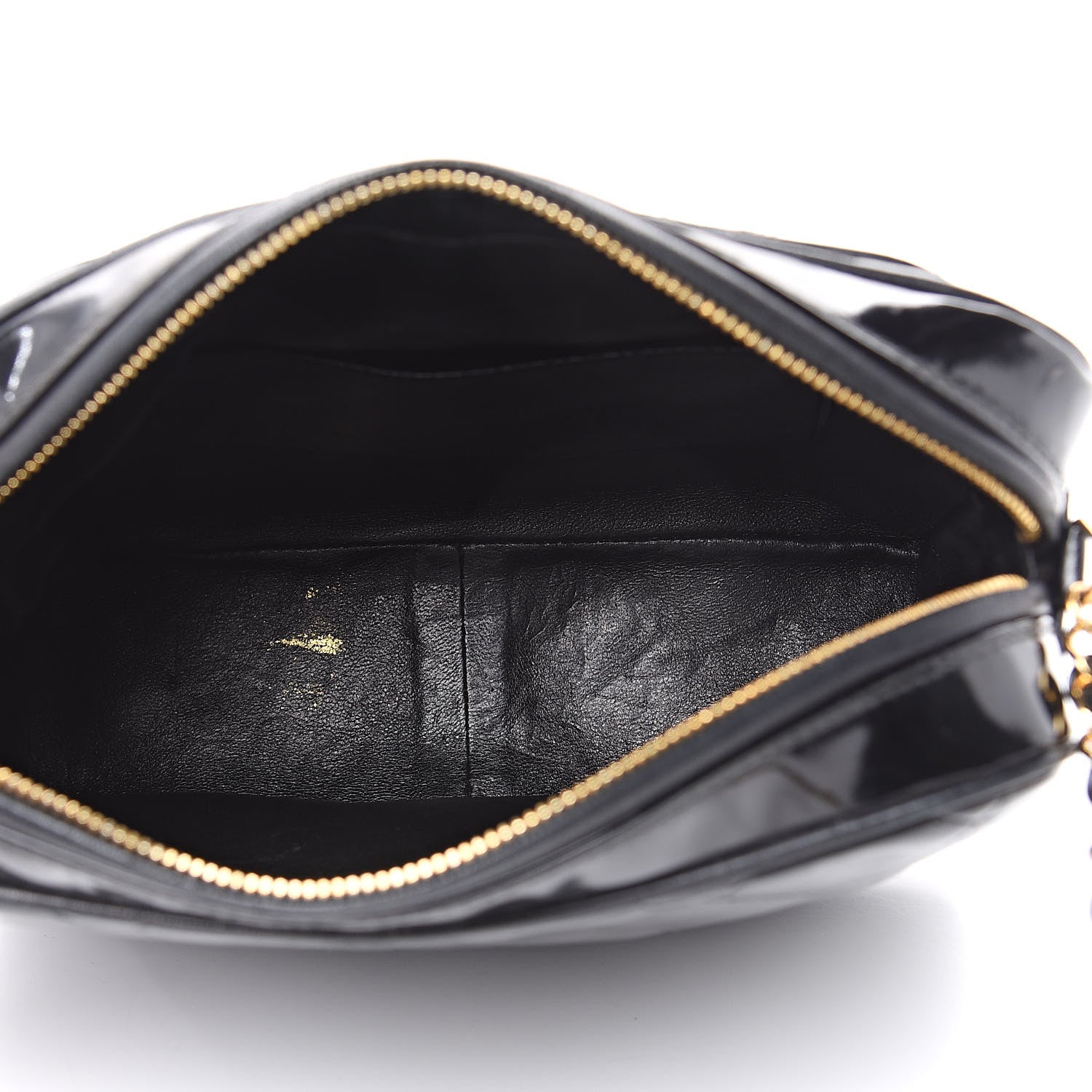 Chanel Patent Quilted Camera Case Black 5 of 15