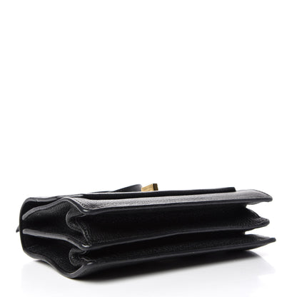Miu Miu Goatskin Madras Miu Logo Shoulder Bag Black 4 of 8