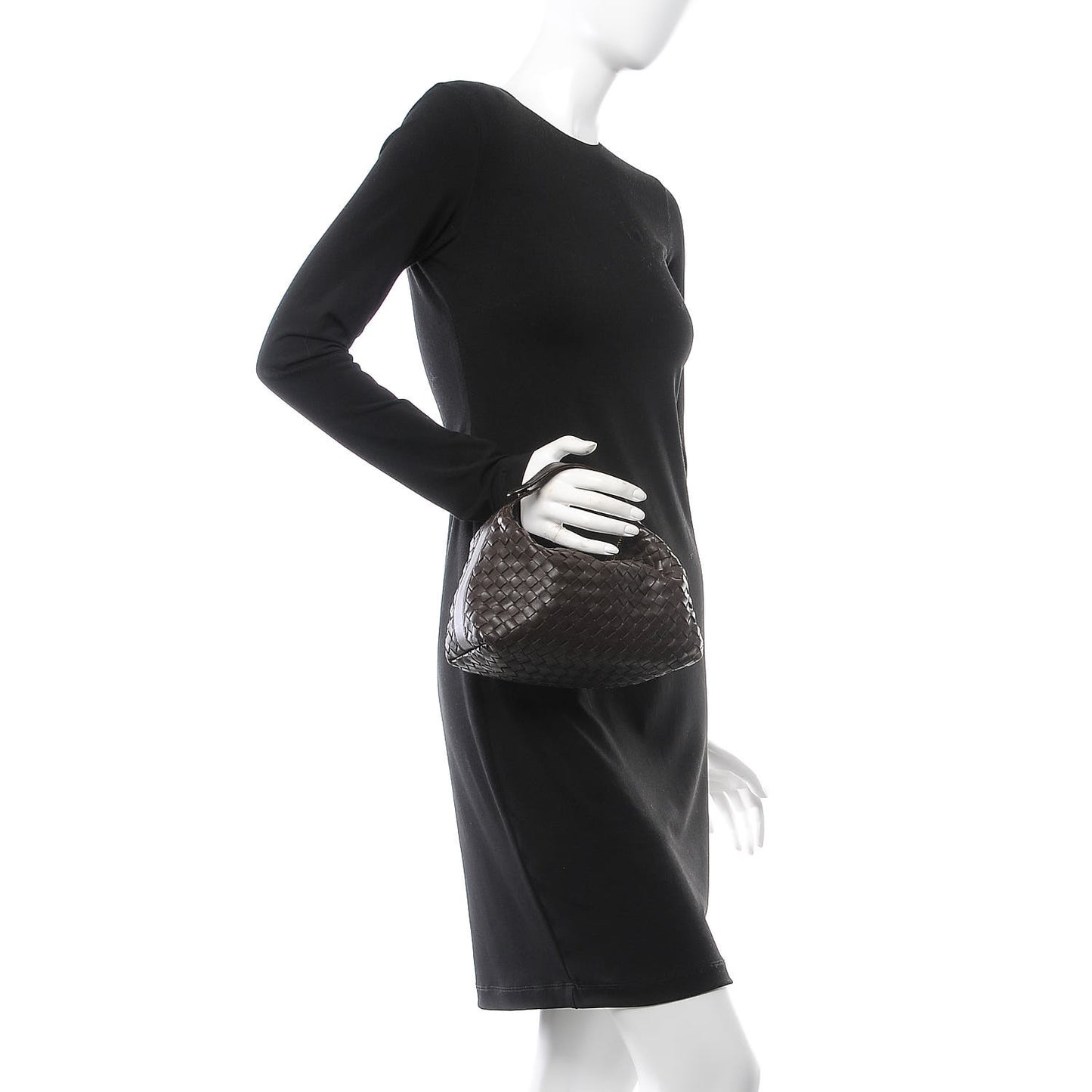 Nappa Intrecciato Large Cosmetic Case Ebano