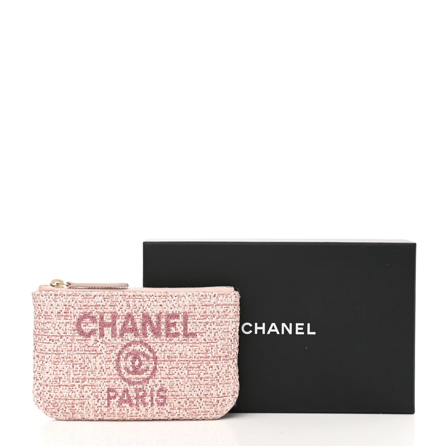 Woven Straw Raffia Deauville Cosmetic Pouch Pink