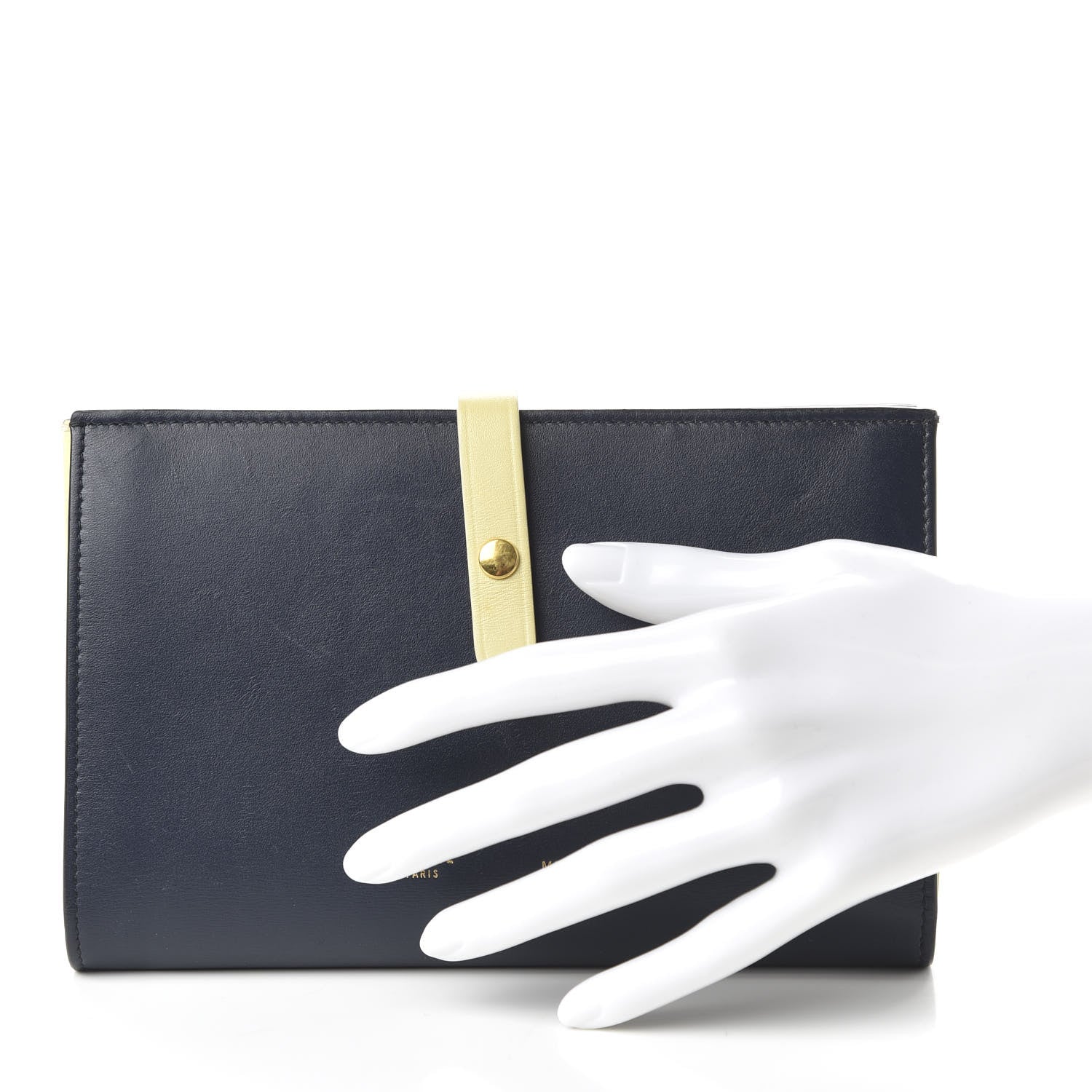 Celine Smooth Calfskin Large Multifunction Strap Wallet Dark Blue 2 of 13