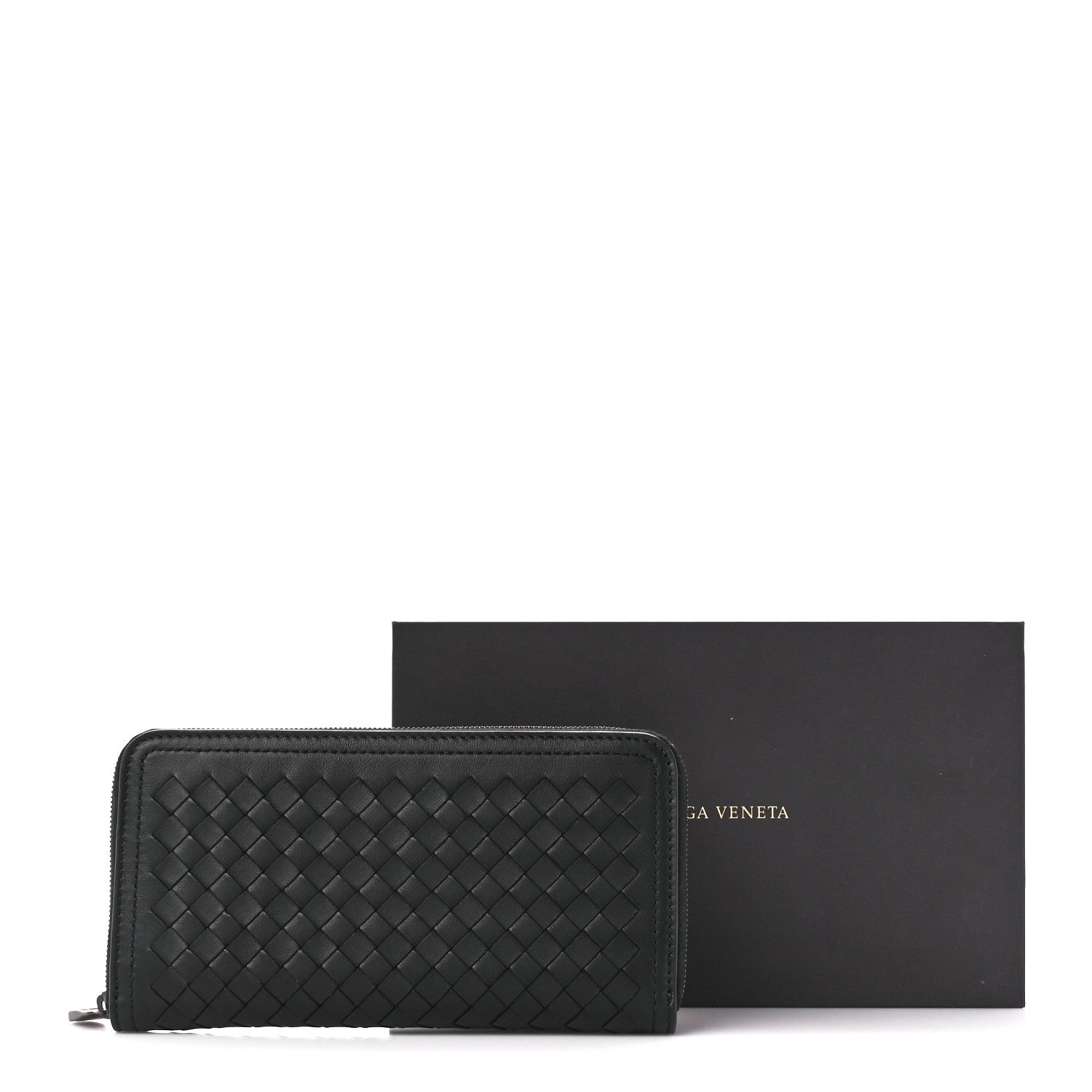Bottega Veneta Nappa Intrecciato Zip Around Wallet Black 12 of 12