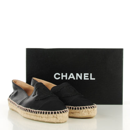 Chanel Satin CC Espadrilles 39 Black 8 of 8